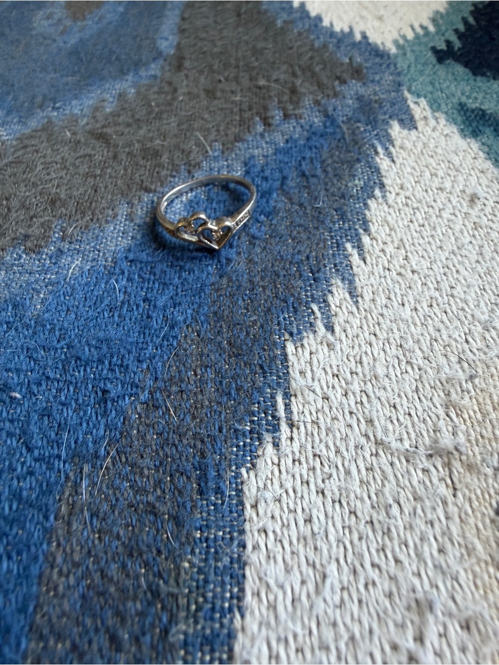 Delicate Heart Silver Ring — Unbranded